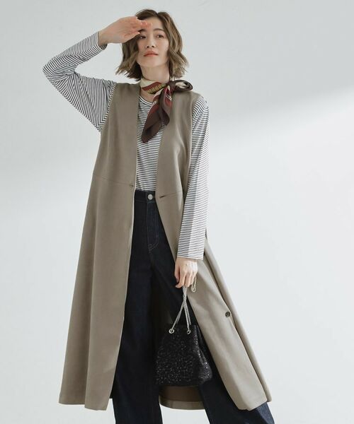 grove / グローブ ロング・マキシ丈ワンピース | 【2WAY】スウェード調ジレワンピース | 詳細17