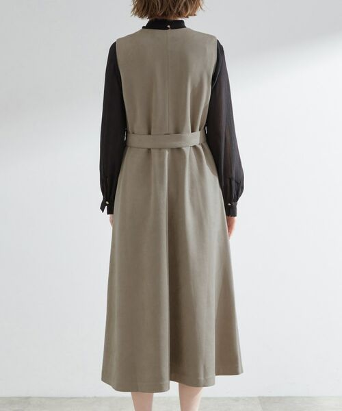 grove / グローブ ロング・マキシ丈ワンピース | 【2WAY】スウェード調ジレワンピース | 詳細21