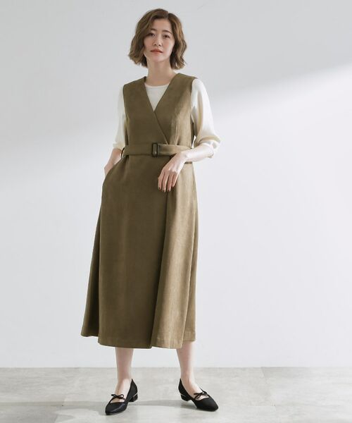 grove / グローブ ロング・マキシ丈ワンピース | 【2WAY】スウェード調ジレワンピース | 詳細8