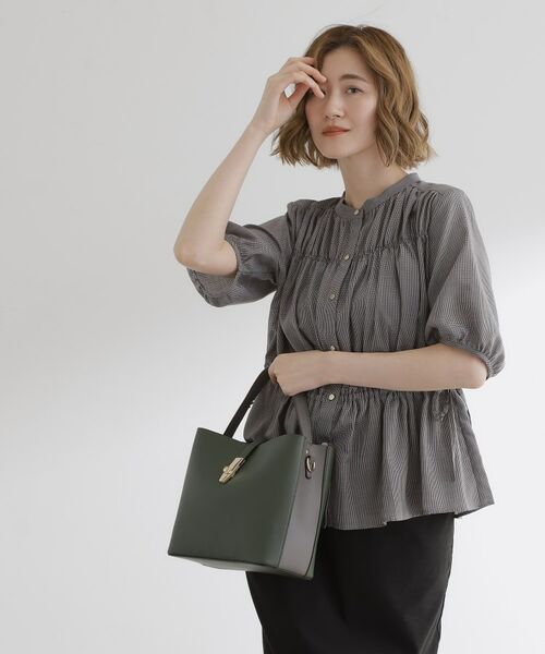 grove / グローブ ショルダーバッグ | 【人間工学】メタルベルトダブルショルダーバッグ(グリーン(524))