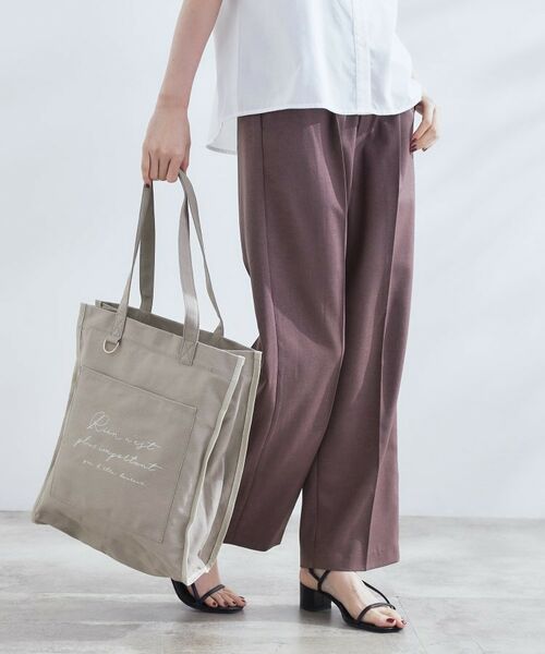 grove / グローブ トートバッグ | 【A4・多機能】パイピングロゴキャンバストート | 詳細1