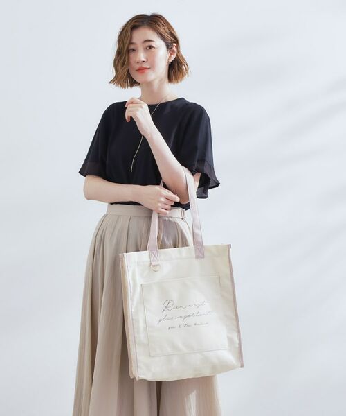 grove / グローブ トートバッグ | 【A4・多機能】パイピングロゴキャンバストート | 詳細11