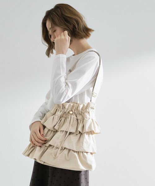 grove / グローブ ショルダーバッグ | 【撥水】ティアードドロストショルダー(アイボリー(004))