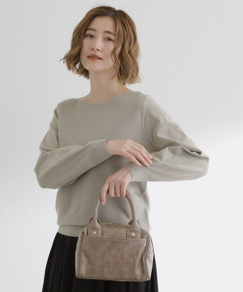 grove / グローブ ボストンバッグ | ワイドハンドル2WAYボストンバッグ(ライトベージュ(051))