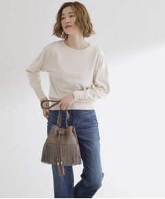 grove / グローブ ショルダーバッグ | スエードフリンジ巾着ショルダーバッグ