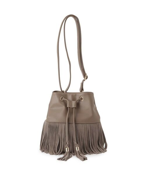 grove / グローブ ショルダーバッグ | スエードフリンジ巾着ショルダーバッグ | 詳細10