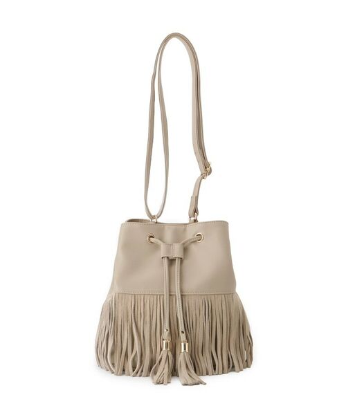 grove / グローブ ショルダーバッグ | スエードフリンジ巾着ショルダーバッグ | 詳細11