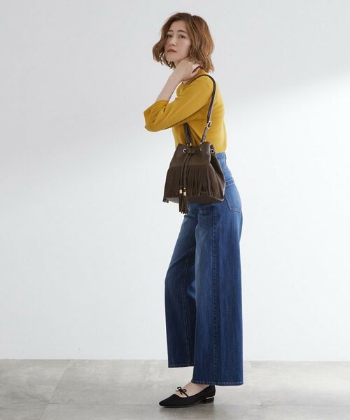 grove / グローブ ショルダーバッグ | スエードフリンジ巾着ショルダーバッグ | 詳細3