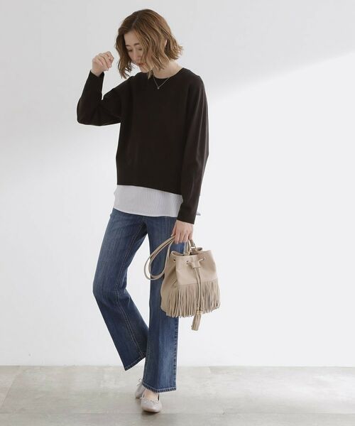 grove / グローブ ショルダーバッグ | スエードフリンジ巾着ショルダーバッグ | 詳細5