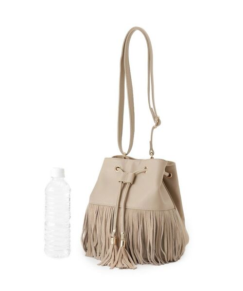 grove / グローブ ショルダーバッグ | スエードフリンジ巾着ショルダーバッグ | 詳細8