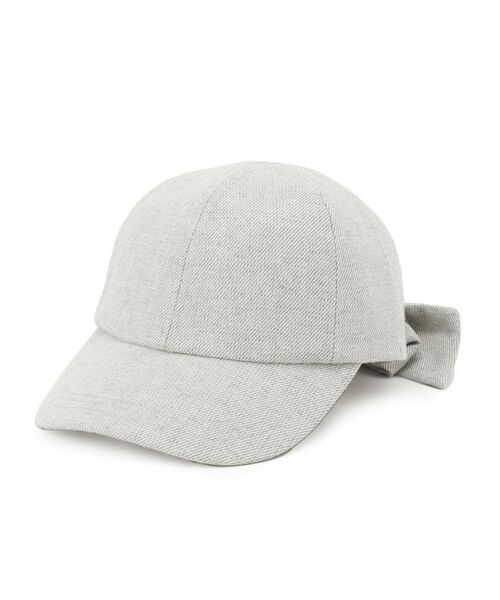 grove/グローブ リボンキャップ【UVカット・サイズ調整可能】 へリンボングレー(112) 00 grove/グローブ リボンキャップ【UVカット・サイズ調整可能】 へリンボングレー(112) 00