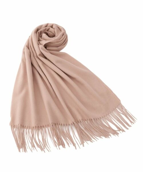 grove/グローブ 【手洗い可】カシミヤタッチフリンジストール ピンク(071) 00 grove/グローブ 【手洗い可】カシミヤタッチフリンジストール ピンク(071) 00