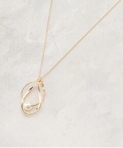 パールツイストデザインネックレス ビーズ×パールツイストショートネックレス（ネックレス）｜niana