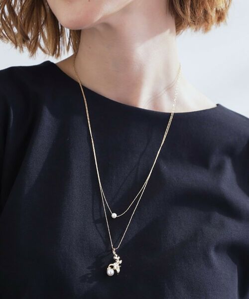 grove / グローブ ネックレス・ペンダント・チョーカー | フラワーモチーフパール調ネックレス | 詳細4