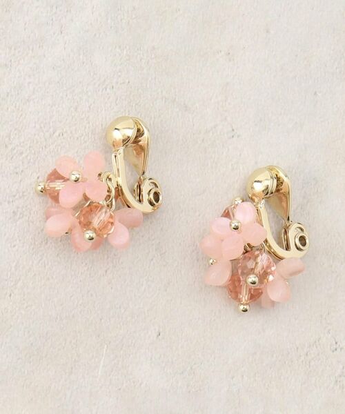 grove / グローブ ピアス・イヤリング | 【痛くなりにくい】フラワーイヤリング（ピンク(071)）
