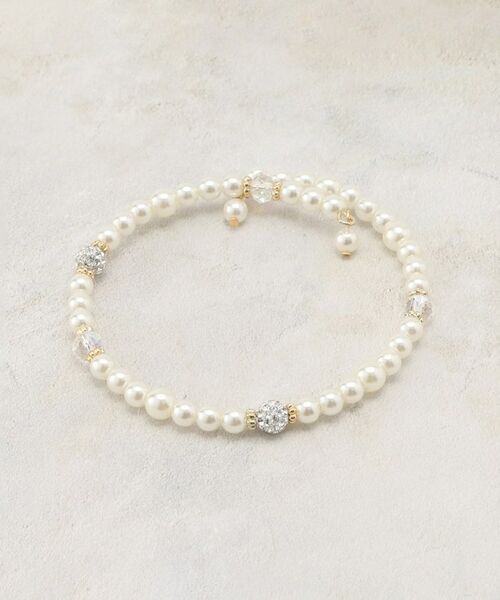 grove / グローブ ブレスレット・バングル | パール調ビジューワイヤーブレス | 詳細1