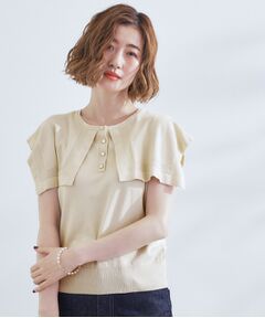 grove / グローブ ニット・セーター | 【ひんやり/UVカット】大人の可愛さ　セーラーカラーニット