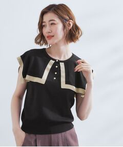 grove / グローブ ニット・セーター | 【ひんやり/UVカット】大人の可愛さ　セーラーカラーニット