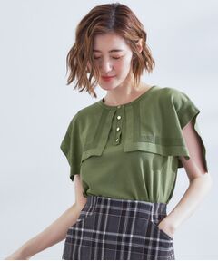 grove / グローブ ニット・セーター | 【ひんやり/UVカット】大人の可愛さ　セーラーカラーニット