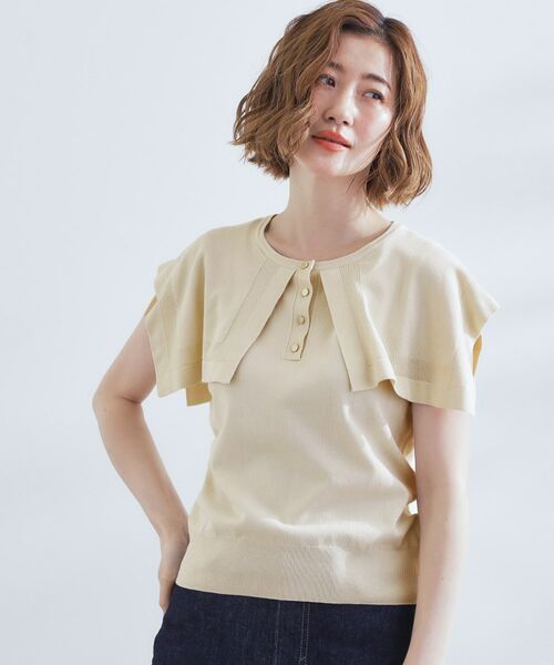 grove / グローブ ニット・セーター | 【ひんやり/UVカット】大人の可愛さ　セーラーカラーニット | 詳細1