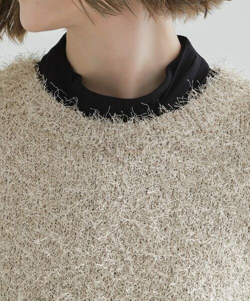 grove / グローブ ニット・セーター | 夏の余韻と秋の気配をつなぐ ラメフェザーニットベスト | 詳細12