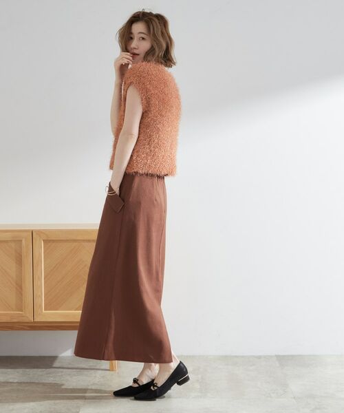 grove / グローブ ニット・セーター | 夏の余韻と秋の気配をつなぐ ラメフェザーニットベスト | 詳細7