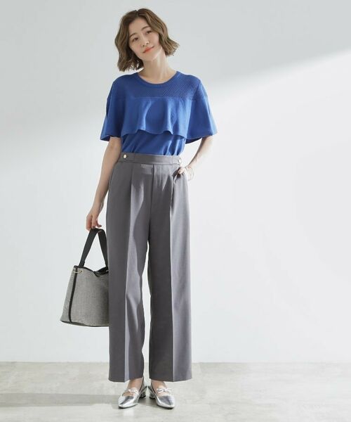 grove / グローブ ニット・セーター | 涼しくて華やか1枚で差の付く　ケープフリルニット | 詳細10