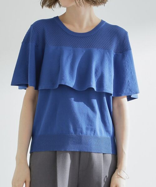 grove / グローブ ニット・セーター | 涼しくて華やか1枚で差の付く　ケープフリルニット | 詳細13