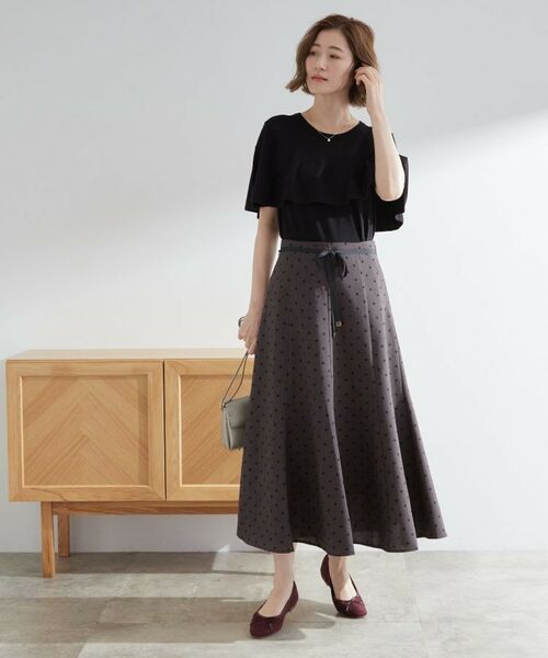 grove / グローブ ニット・セーター | 涼しくて華やか1枚で差の付く　ケープフリルニット | 詳細7