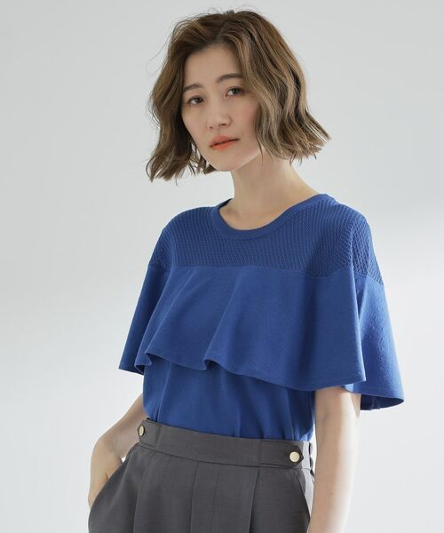 grove / グローブ ニット・セーター | 涼しくて華やか1枚で差の付く　ケープフリルニット | 詳細9