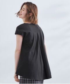 grove / グローブ カットソー | すっきり見え　ペプラムフレンチスリーブカットソー