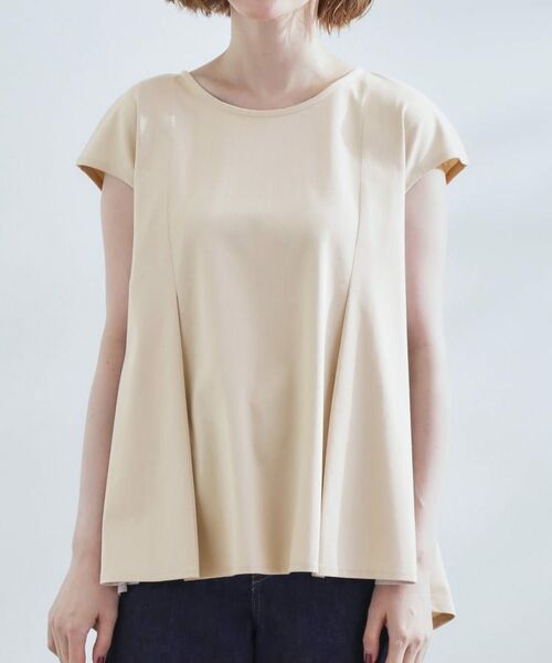 grove / グローブ カットソー | すっきり見え ペプラムフレンチスリーブカットソー | 詳細13