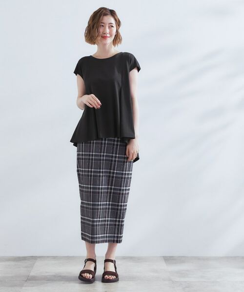 grove / グローブ カットソー | すっきり見え ペプラムフレンチスリーブカットソー | 詳細2