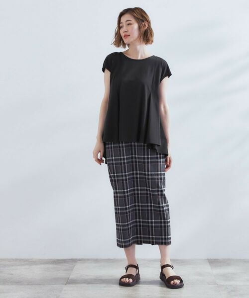 grove / グローブ カットソー | すっきり見え ペプラムフレンチスリーブカットソー | 詳細3