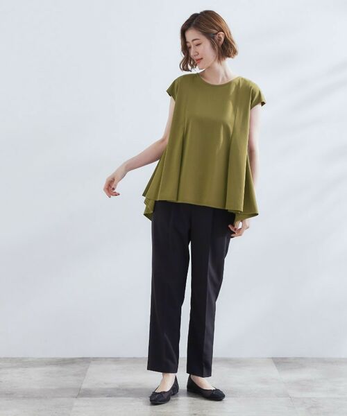 grove / グローブ カットソー | すっきり見え ペプラムフレンチスリーブカットソー | 詳細6