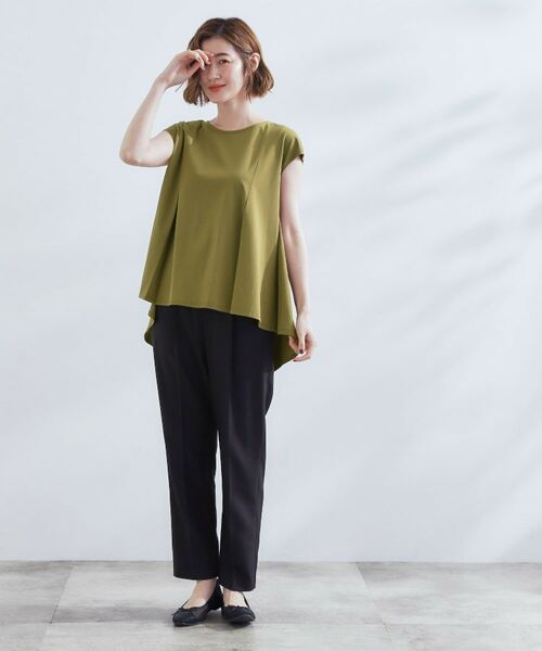grove / グローブ カットソー | すっきり見え ペプラムフレンチスリーブカットソー | 詳細7