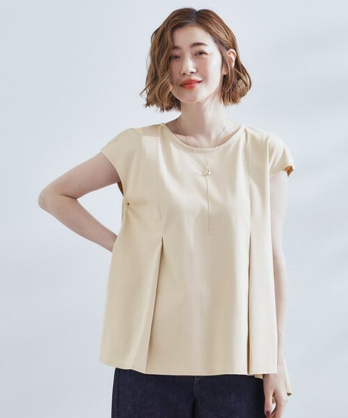 grove / グローブ カットソー | すっきり見え ペプラムフレンチスリーブカットソー | 詳細9