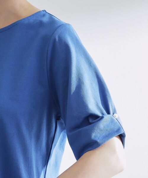 grove / グローブ カットソー | きちんと感と女性らしさ、二の腕カバーが一枚で叶う　袖口パール調ボタンプルオーバー | 詳細22