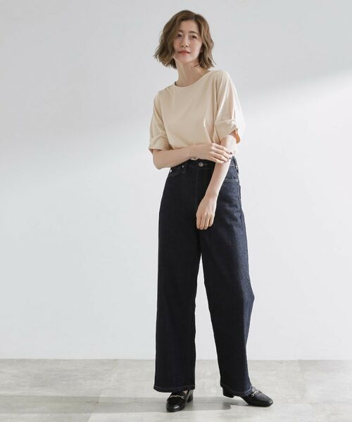 grove / グローブ カットソー | きちんと感と女性らしさ、二の腕カバーが一枚で叶う　袖口パール調ボタンプルオーバー | 詳細7