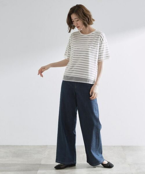 grove / グローブ Tシャツ | ラフだけどおしゃれ チュールレイヤードTシャツ | 詳細10