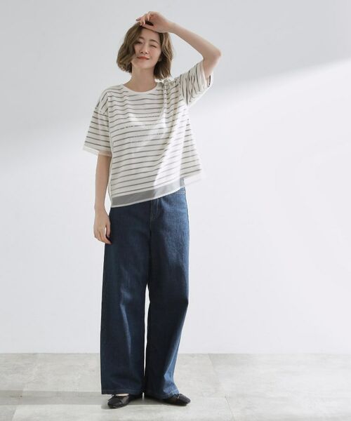 grove / グローブ Tシャツ | ラフだけどおしゃれ チュールレイヤードTシャツ | 詳細11