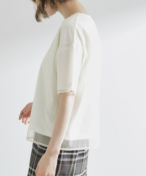 grove / グローブ Tシャツ | ラフだけどおしゃれ チュールレイヤードTシャツ | 詳細14
