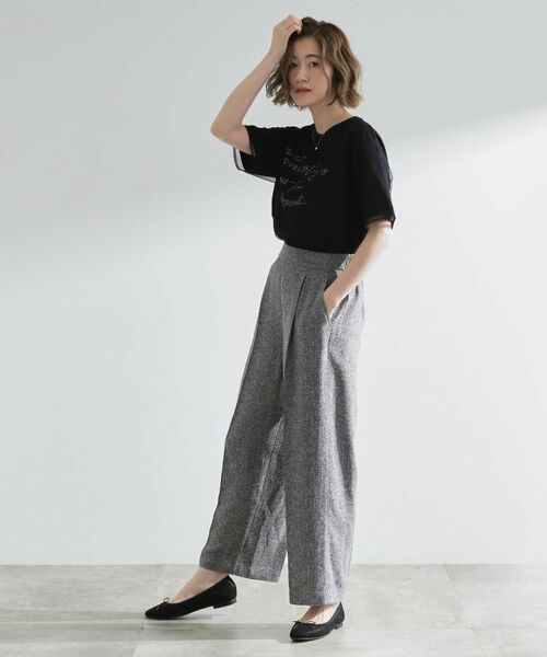 grove / グローブ Tシャツ | ラフだけどおしゃれ チュールレイヤードTシャツ | 詳細7