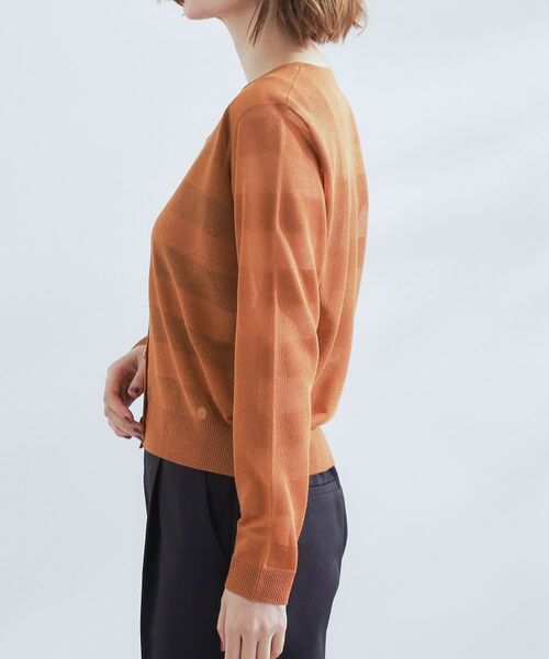 grove / グローブ カーディガン・ボレロ | シアーボーダーカーディガン | 詳細14