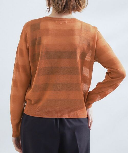 grove / グローブ カーディガン・ボレロ | シアーボーダーカーディガン | 詳細15