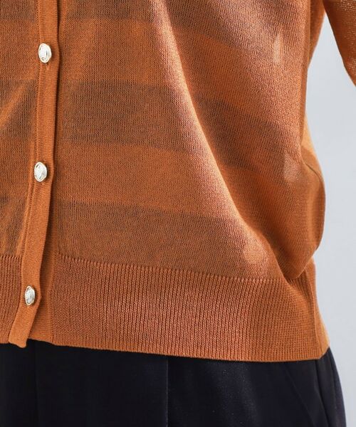 grove / グローブ カーディガン・ボレロ | シアーボーダーカーディガン | 詳細18