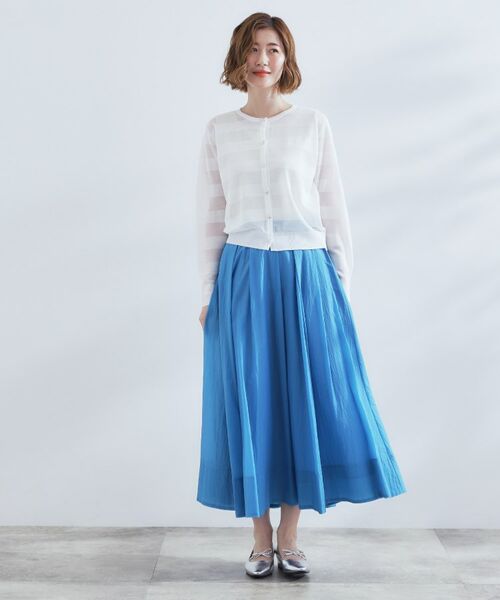 grove / グローブ カーディガン・ボレロ | シアーボーダーカーディガン | 詳細3