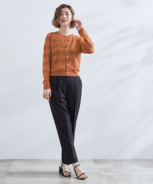 grove / グローブ カーディガン・ボレロ | シアーボーダーカーディガン | 詳細7