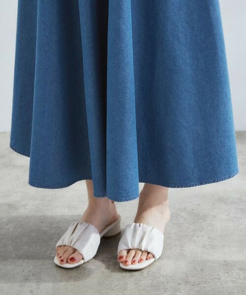 grove / グローブ ロング・マキシ丈ワンピース | すっきり見え 軽やかデニムノースリーブワンピース | 詳細16