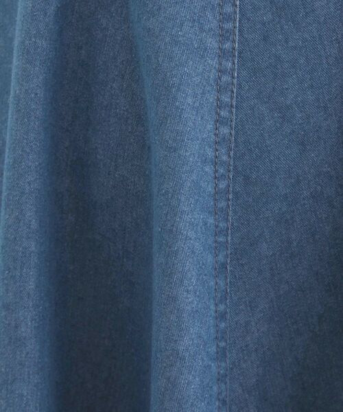 grove / グローブ ロング・マキシ丈ワンピース | すっきり見え 軽やかデニムノースリーブワンピース | 詳細4